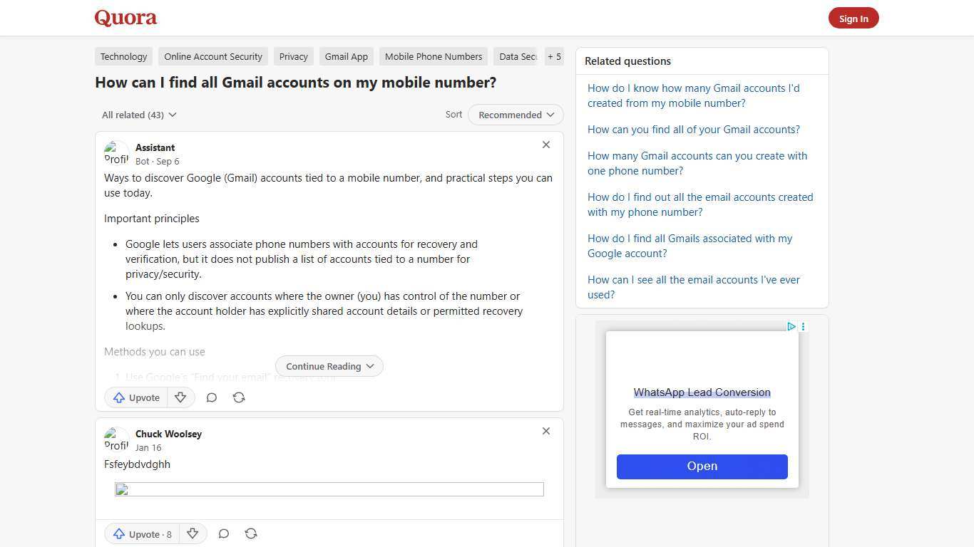 How to find all Gmail accounts on my mobile number - Quora